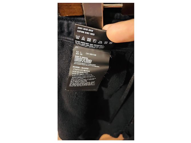 Pantaloni jogging Prada Uomo Nero Giallo L - vista 3