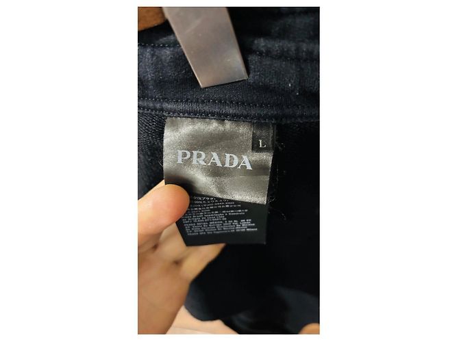 Pantaloni jogging Prada Uomo Nero Giallo L - vista 4