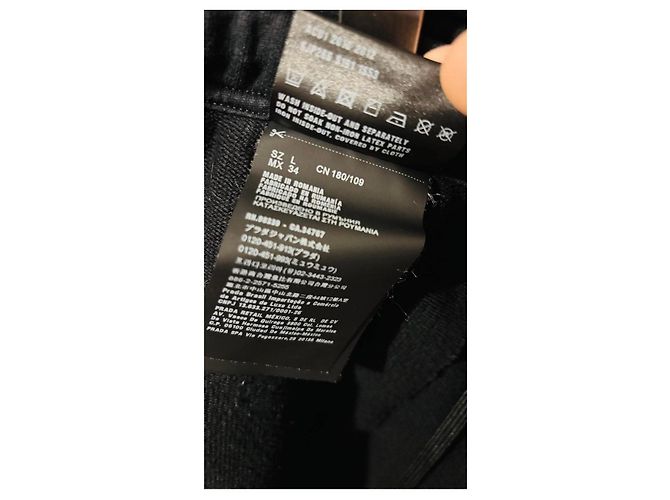 Pantaloni jogging Prada Uomo Nero Giallo L - vista 6
