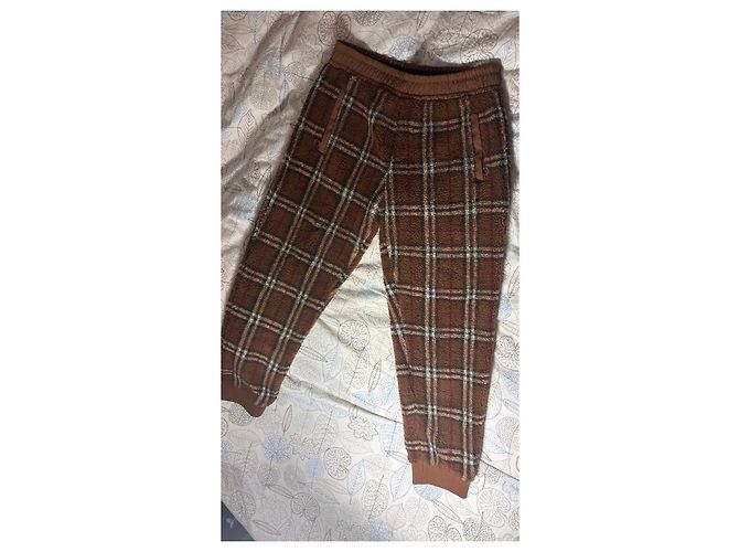 Burberry Karierte Fleece Hose Braun - Ansicht 13