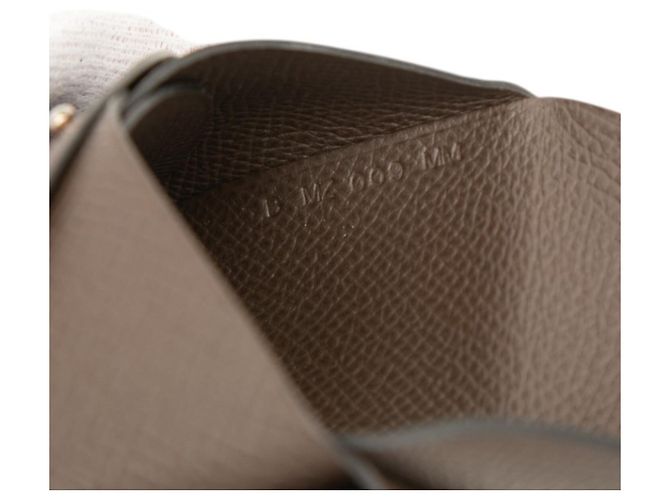 Hermès Monedero Hermes Calvi Duo en piel Epsom Castaño - vista 7