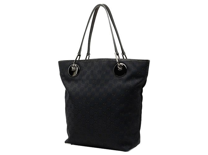 Borsa Tote Gucci in tela GG nera Nero - vista 2