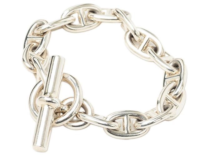 Hermès Bracciale con Charms Hermes Chaine d'Ancre MM 14-Link Argento - vista 2
