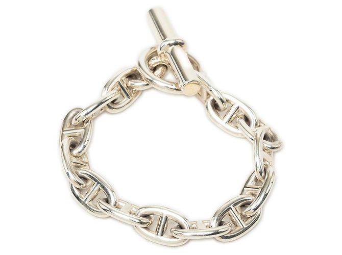 Hermès Bracciale con Charms Hermes Chaine d'Ancre MM 14-Link Argento - vista 3