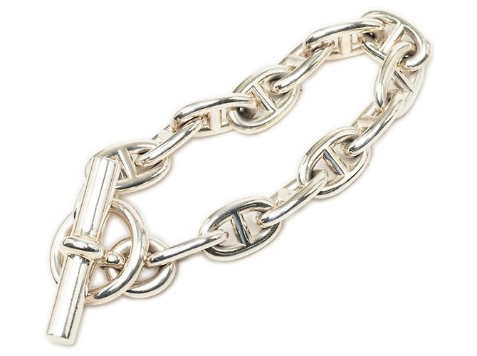 Hermès Bracciale con Charms Hermes Chaine d'Ancre MM 14-Link Argento - vista 4