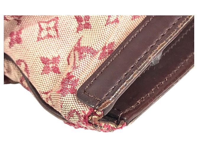 Borsa a tracolla Louis Vuitton Monogram Mini Françoise Rosso Fuschia - vista 11