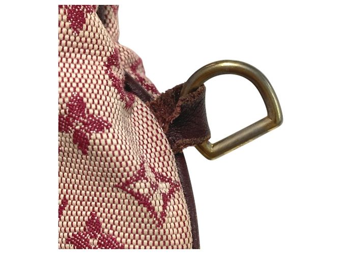 Borsa a tracolla Louis Vuitton Monogram Mini Françoise Rosso Fuschia - vista 16