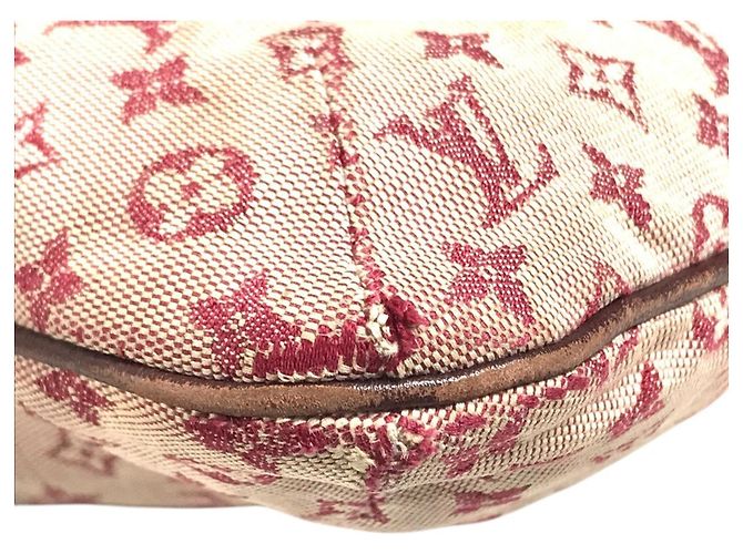 Borsa a tracolla Louis Vuitton Monogram Mini Françoise Rosso Fuschia - vista 7