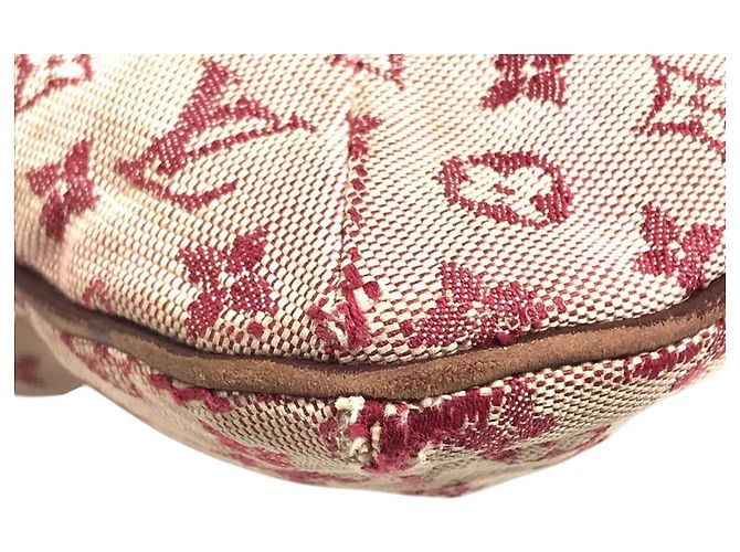Borsa a tracolla Louis Vuitton Monogram Mini Françoise Rosso Fuschia - vista 8