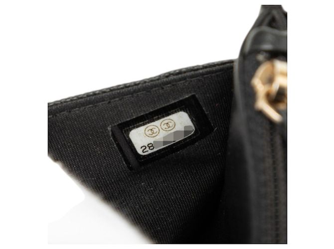 Borsa a tracolla Chanel in pelle caviar nera Nero - vista 10