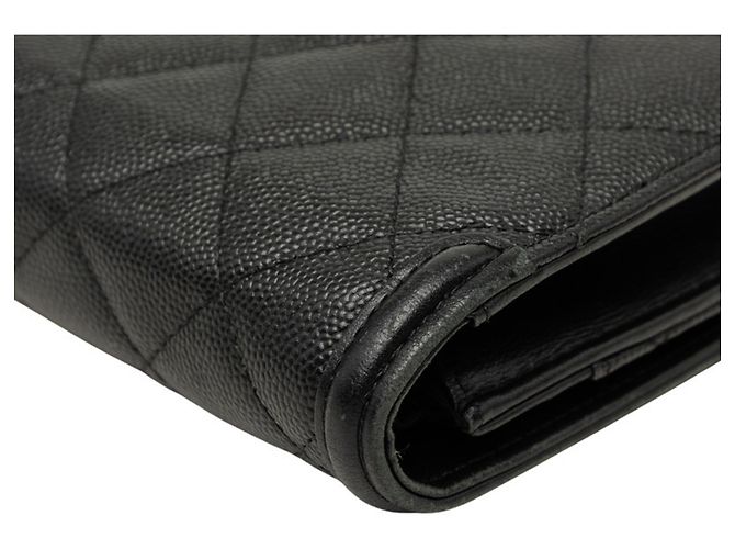 Borsa a tracolla Chanel in pelle caviar nera Nero - vista 5