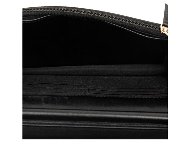 Borsa a tracolla Chanel in pelle caviar nera Nero - vista 7