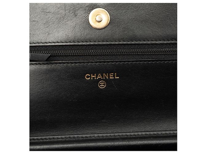 Borsa a tracolla Chanel in pelle caviar nera Nero - vista 9
