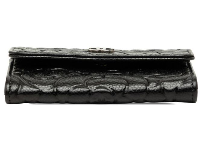 Chanel Coco Mark Camellia Visitenkartenetui Schwarz - Ansicht 3