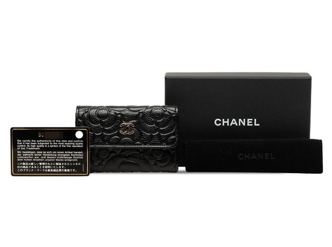 Chanel Coco Mark Camellia Visitenkartenetui Schwarz - Ansicht 8