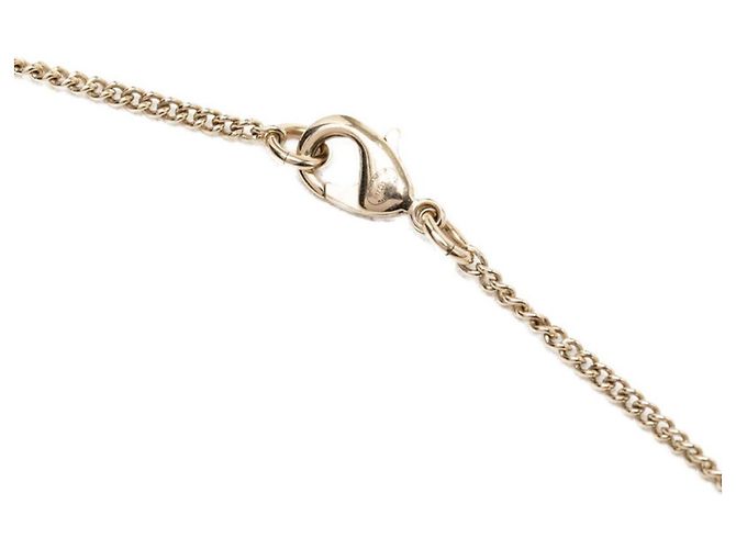 Collar Chanel Coco Mark Matelassé Blanco Dorado - vista 4