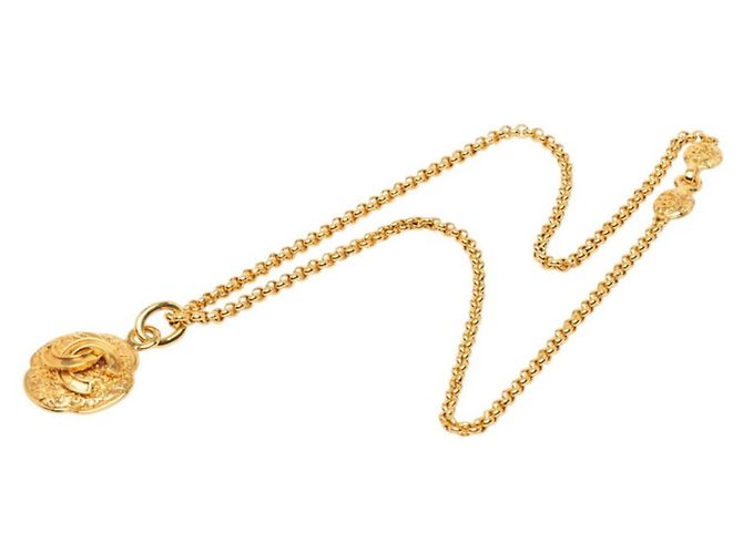 Collana Vintage Chanel Coco Mark 95A D'oro - vista 3