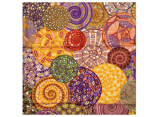 Hermès Foulard Hermes Carre 90 Reves d'Escargots Multicolore - vista 5