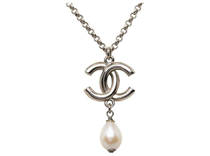 Colar Chanel Coco Mark Prata - vista 2