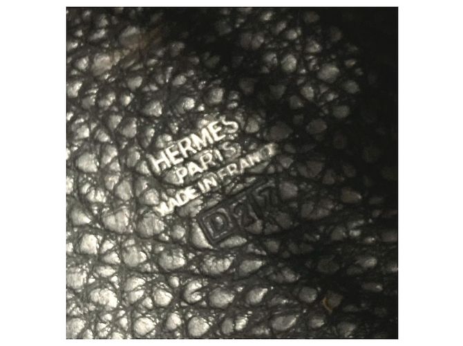 Hermès Hermes Vespa Leder-Beuteltasche Schwarz - Ansicht 11