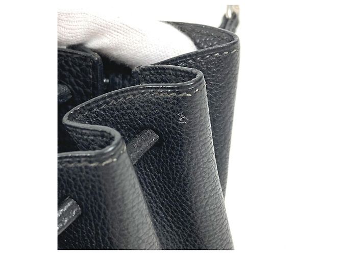Hermès Hermes Vespa Leder-Beuteltasche Schwarz - Ansicht 12