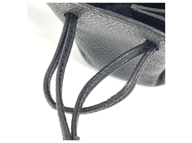 Hermès Hermes Vespa Leder-Beuteltasche Schwarz - Ansicht 13