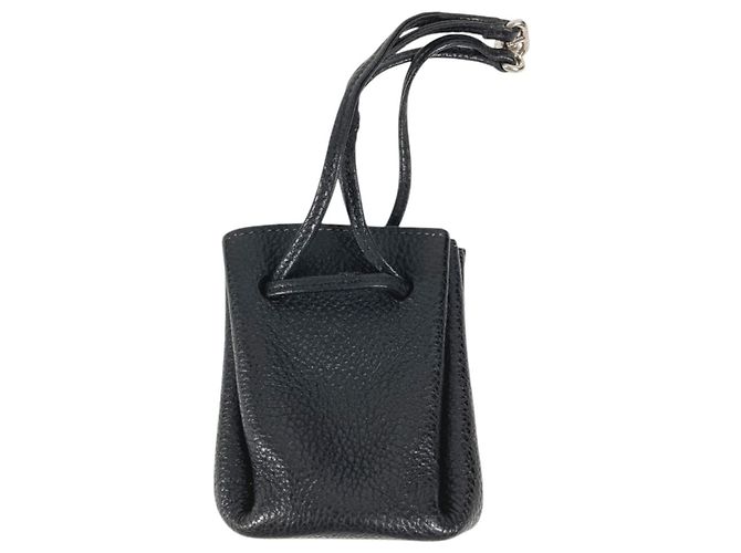 Hermès Hermes Vespa Leder-Beuteltasche Schwarz - Ansicht 2