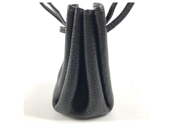 Hermès Hermes Vespa Leder-Beuteltasche Schwarz - Ansicht 3