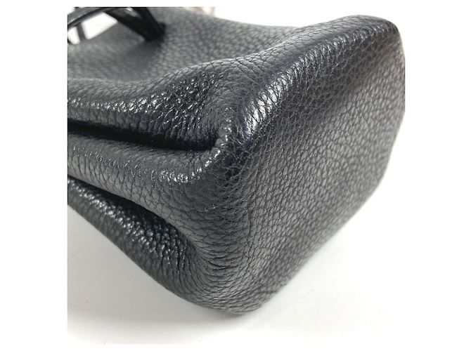 Hermès Hermes Vespa Leder-Beuteltasche Schwarz - Ansicht 7