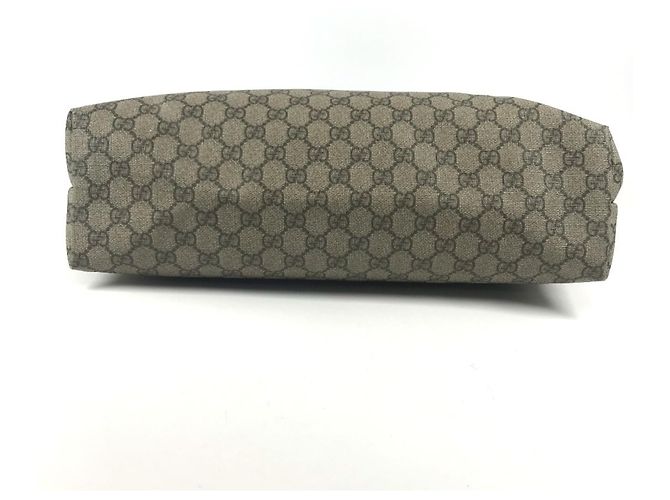 Borsa Gucci GG Supreme Logo Beige Marrone scuro - vista 5