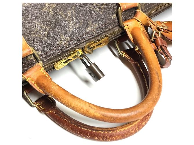 Borsa Louis Vuitton Monogram Keepall 60 Marrone - vista 10