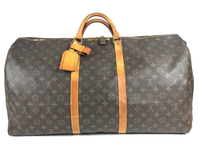 Borsa Louis Vuitton Monogram Keepall 60 Marrone - vista 2