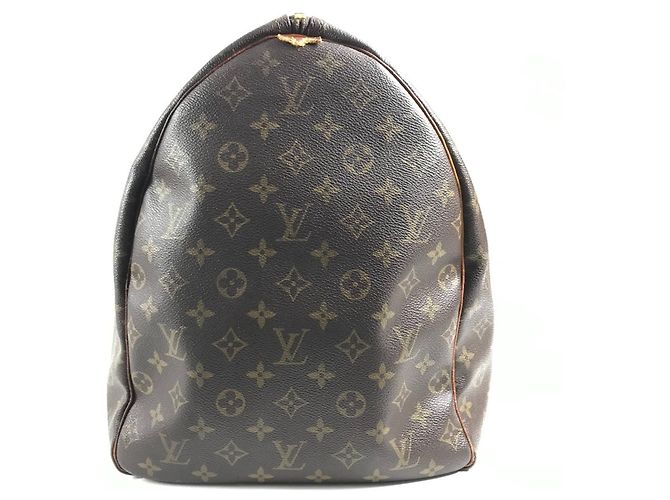 Borsa Louis Vuitton Monogram Keepall 60 Marrone - vista 3