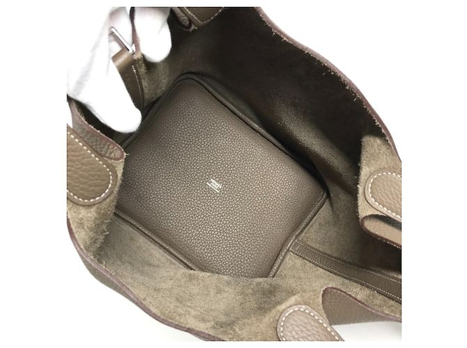 Hermès Borsa Hermes Picotin Lock MM 22 Marrone - vista 12