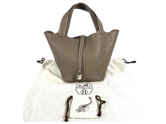 Hermès Borsa Hermes Picotin Lock MM 22 Marrone - vista 17