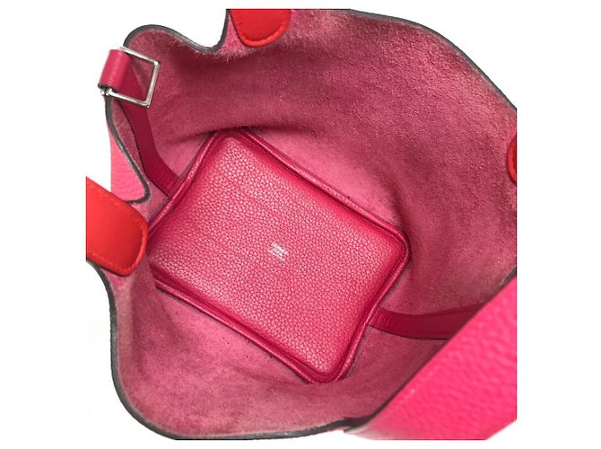 Hermès Hermes Bicolor Picotin Lock PM 18 Handbag Pink Red - view 12