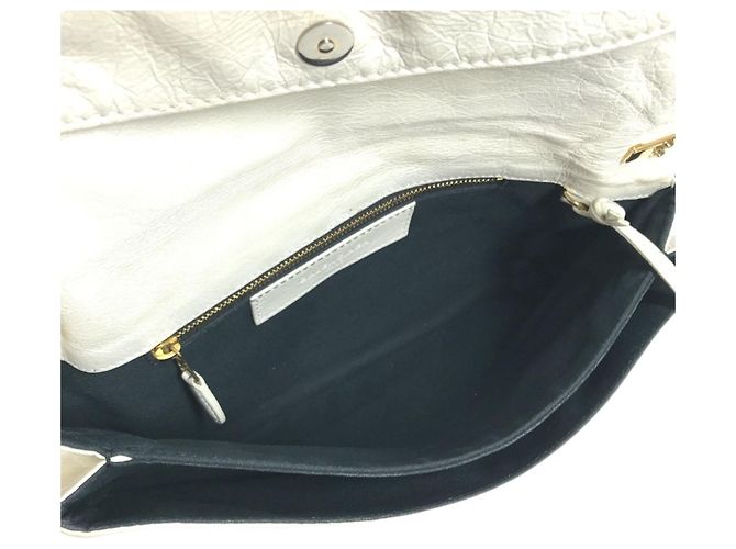 Borsa Balenciaga 327079 Studded Giant Envelope Bag Bianco D'oro - vista 11