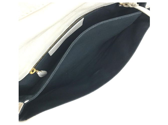 Borsa Balenciaga 327079 Studded Giant Envelope Bag Bianco D'oro - vista 12