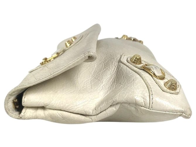 Borsa Balenciaga 327079 Studded Giant Envelope Bag Bianco D'oro - vista 3