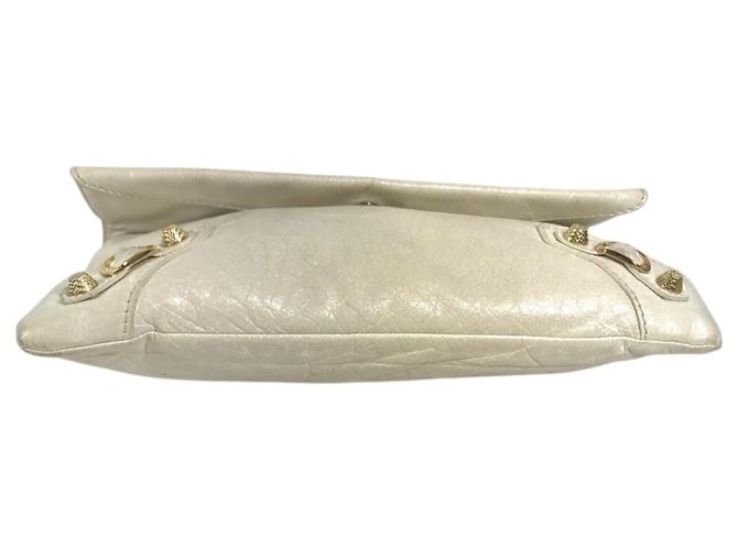 Borsa Balenciaga 327079 Studded Giant Envelope Bag Bianco D'oro - vista 5