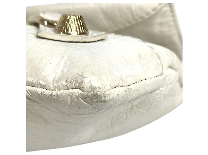 Borsa Balenciaga 327079 Studded Giant Envelope Bag Bianco D'oro - vista 7
