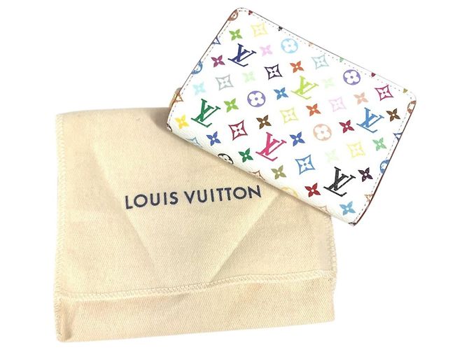 Louis Vuitton Monogram Multicolore Bi-fold Wallet Pink White - view 15