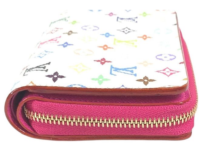 Louis Vuitton Monogram Multicolore Bi-fold Wallet Pink White - view 2