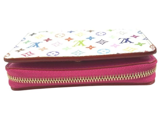 Louis Vuitton Monogram Multicolore Bi-fold Wallet Pink White - view 3