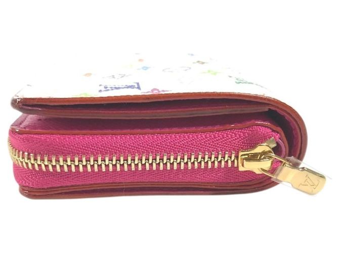 Louis Vuitton Monogram Multicolore Bi-fold Wallet Pink White - view 4