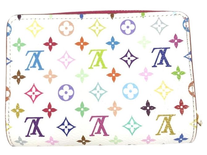 Louis Vuitton Monogram Multicolore Bi-fold Wallet Pink White - view 6