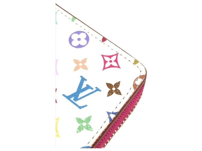 Louis Vuitton Monogram Multicolore Bi-fold Wallet Pink White - view 7