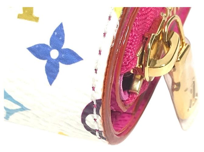 Louis Vuitton Monogram Multicolore Bi-fold Wallet Pink White - view 9