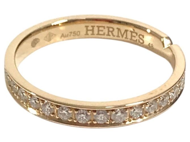 Hermès Hermes 18K Pink Gold Band Ring Golden - Ansicht 4
