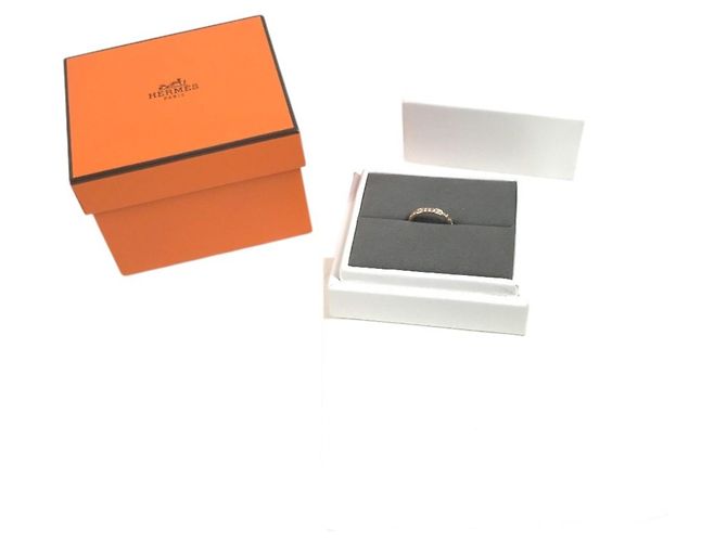 Hermès Hermes 18K Pink Gold Band Ring Golden - Ansicht 7